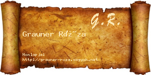 Grauner Róza névjegykártya